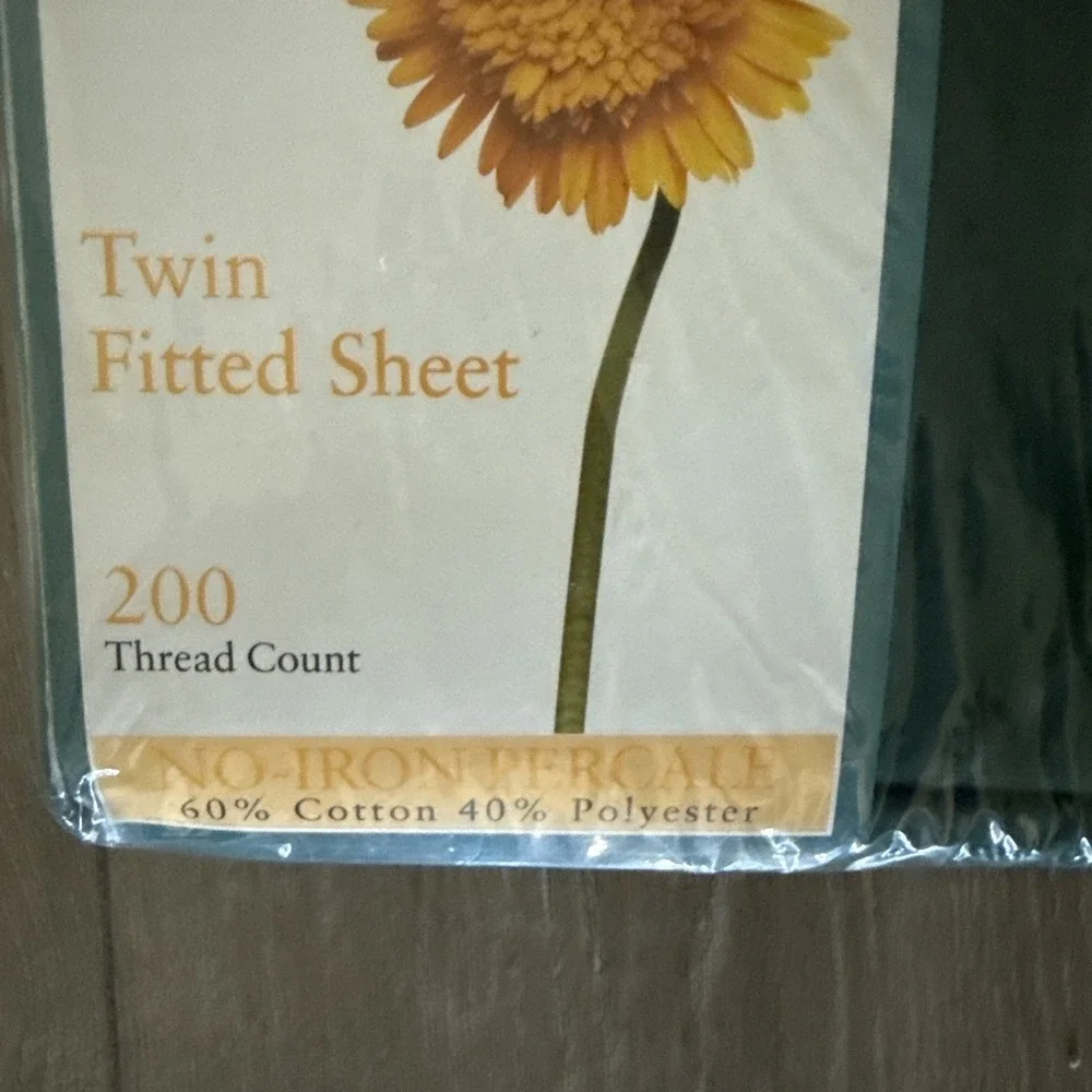 Vintage Springmaid Cotton Rich Twin Fitted Sheet in Hunter Green NEW